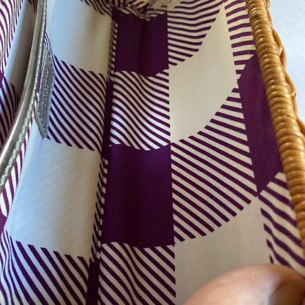 KATE SPADE Wicker/Silver Clutch Hand Carry Purse - Picture 7 of 11